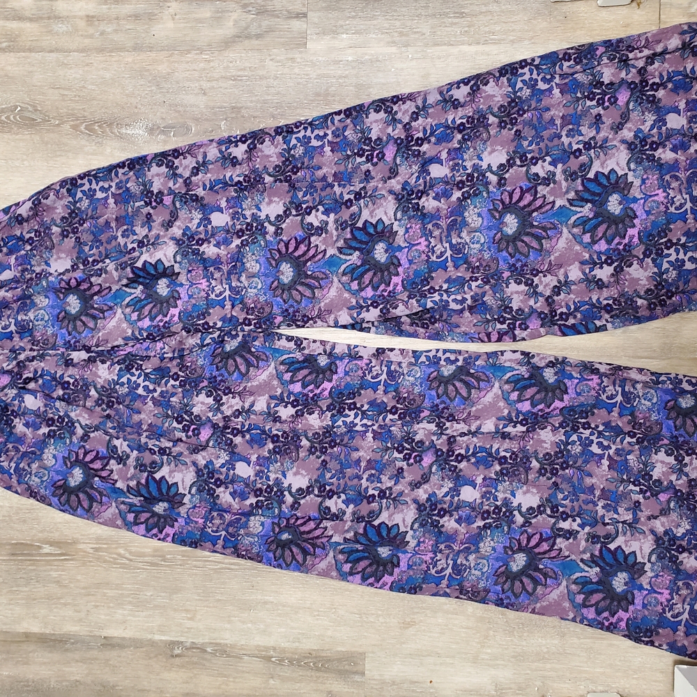 Mossimo Floral Pants in Purple and Blue